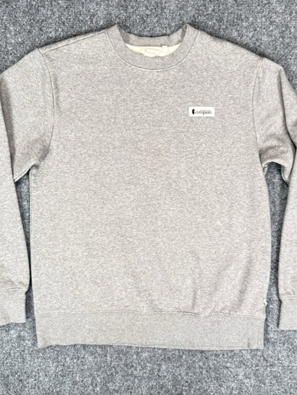 Cotopaxi Crewneck Sweatshirt Mens S Heather Gray Llama Logo Fleece